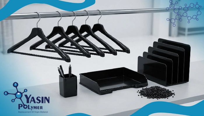 Consumer goods and office supplies manufactured with recycled GPPS granules